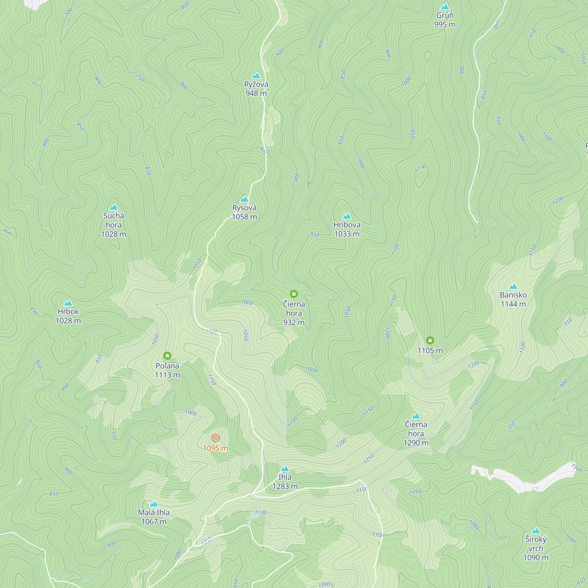 Čierna hora map