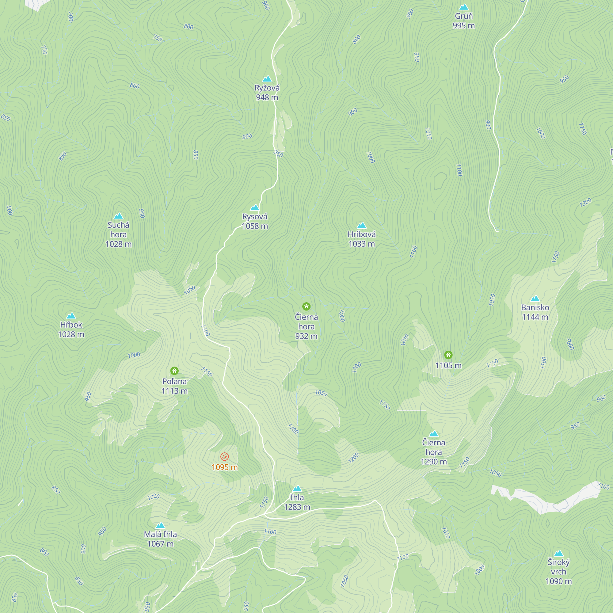 Čierna hora map