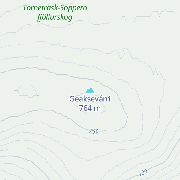 Map of Geaksevárri