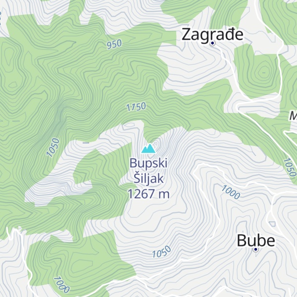 Map of Bupski Šiljak