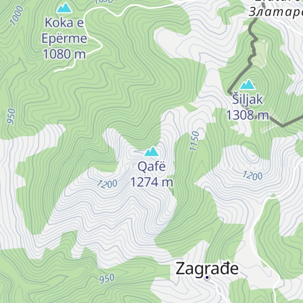 Map of Qafë