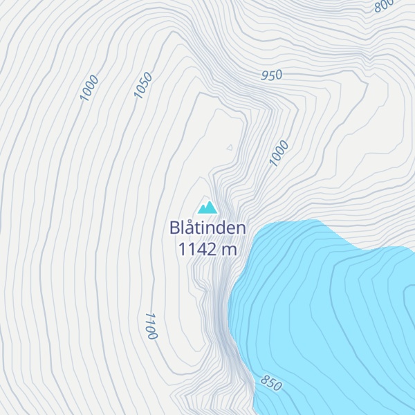 Map of Blåtinden