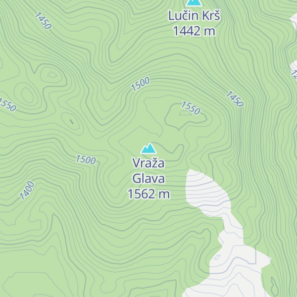 Map of Vraža Glava
