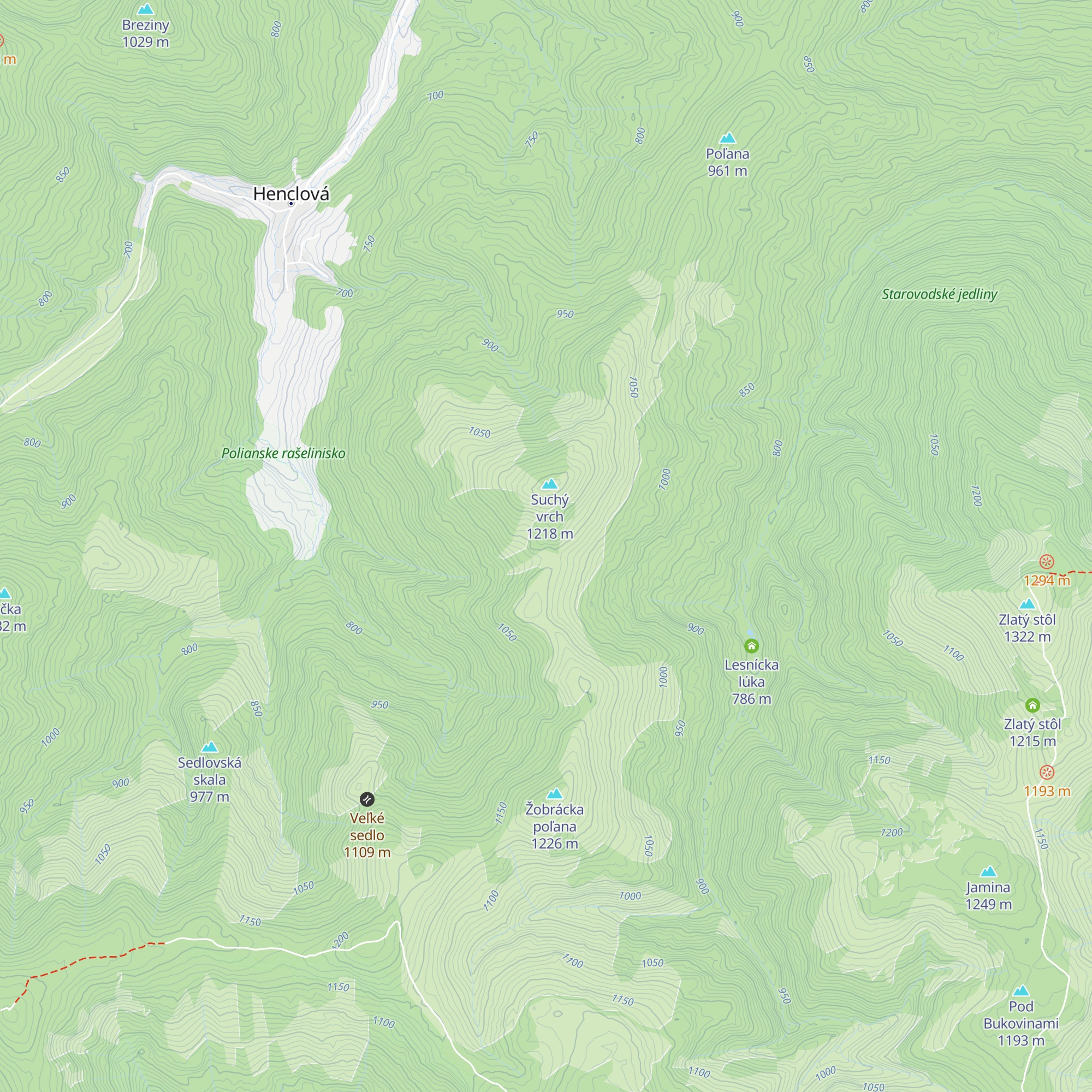 Suchý vrch map