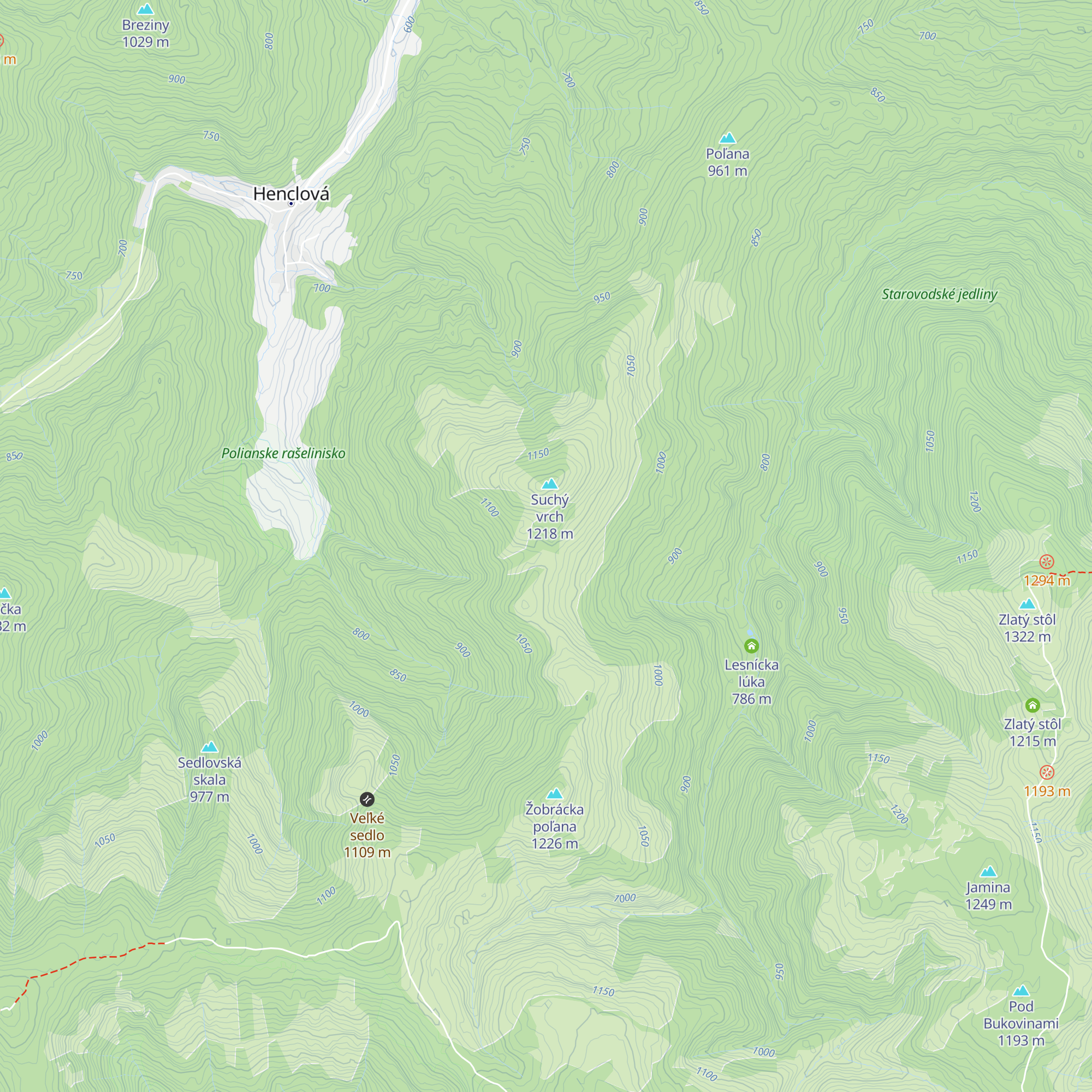 Suchý vrch map