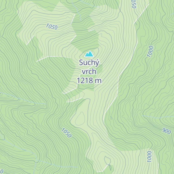 Map of Suchý vrch