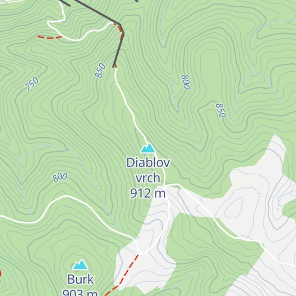 Map of Diablov vrch