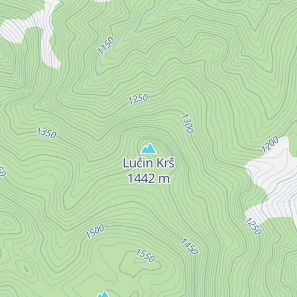 Map of Lučin Krš