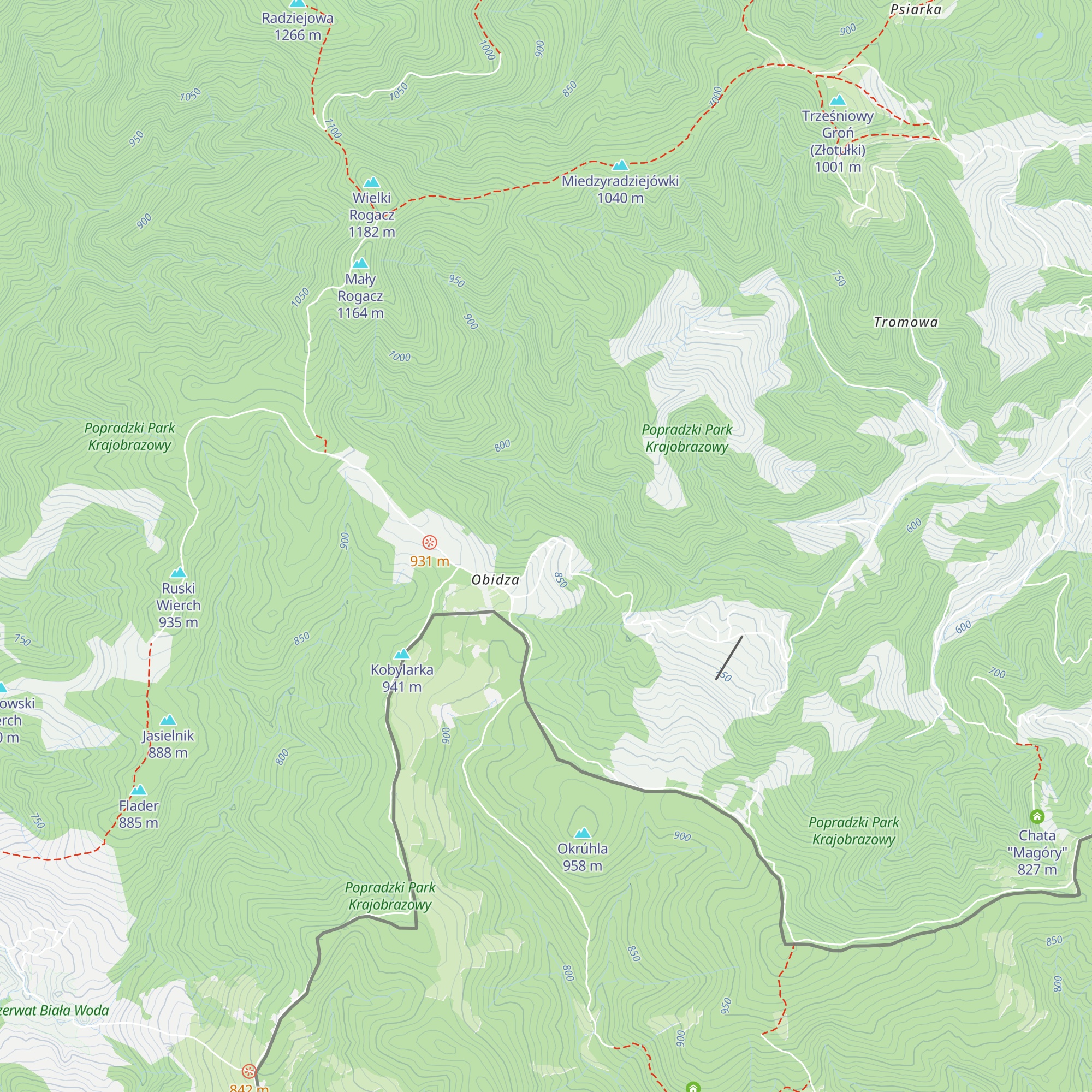 Bacówka na Obidzy map