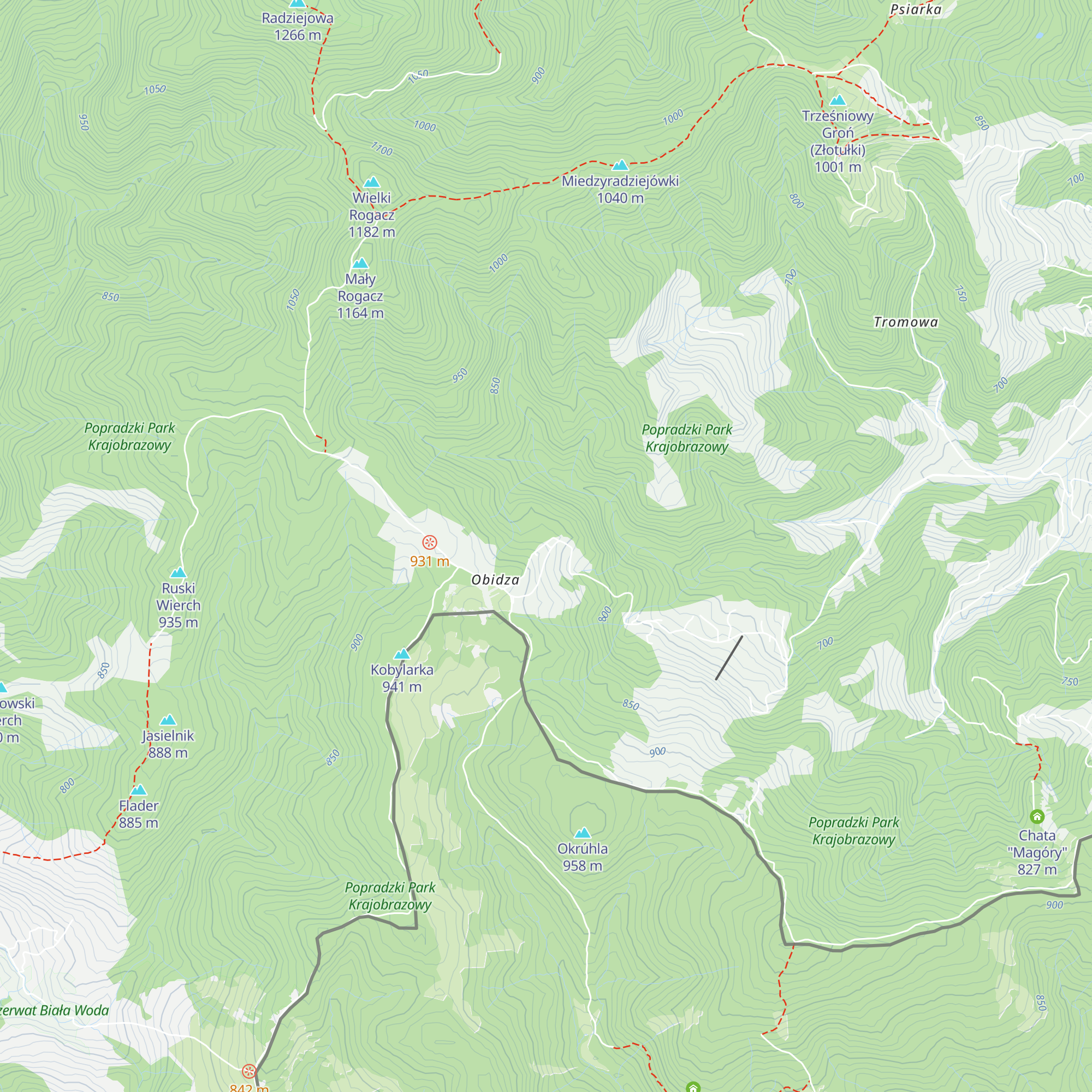 Bacówka na Obidzy map