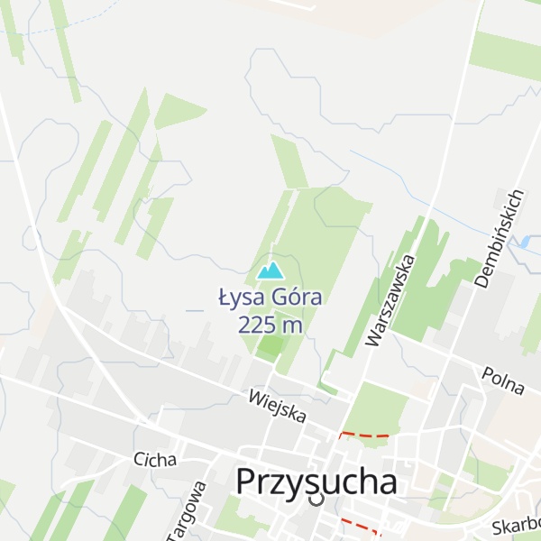 Map of Łysa Góra