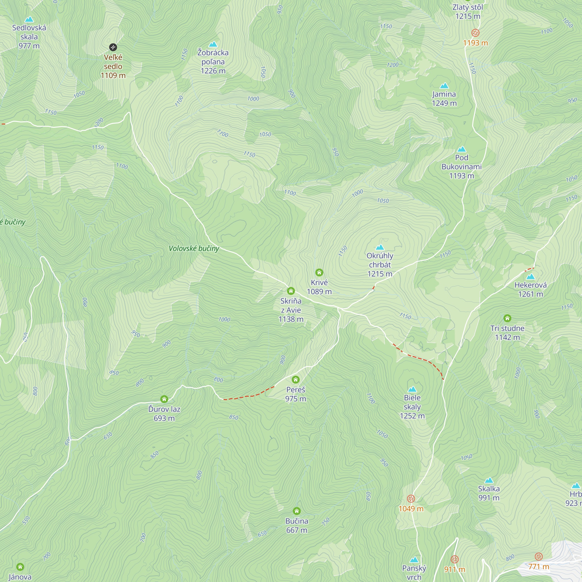 Skriňa z Avie map