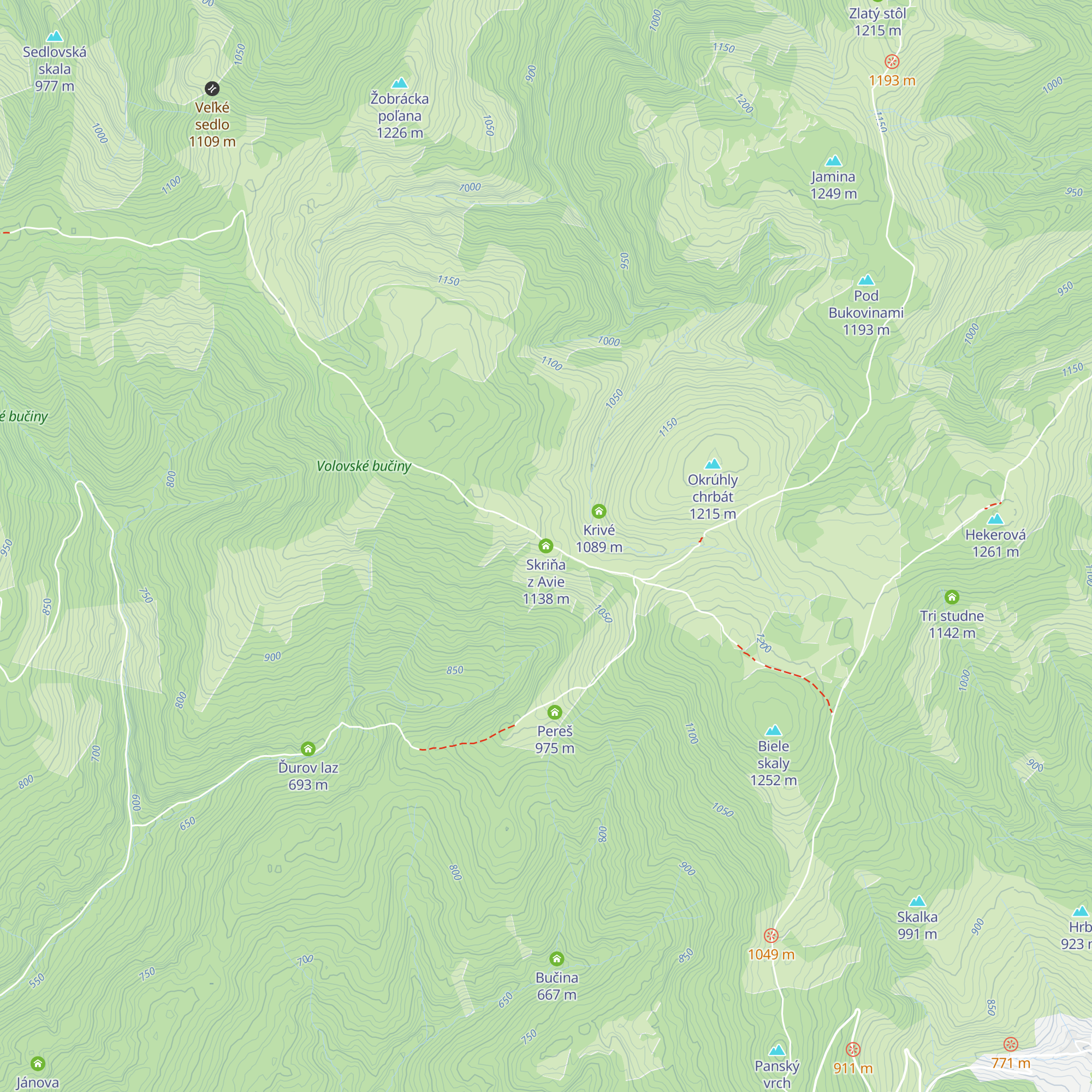 Skriňa z Avie map