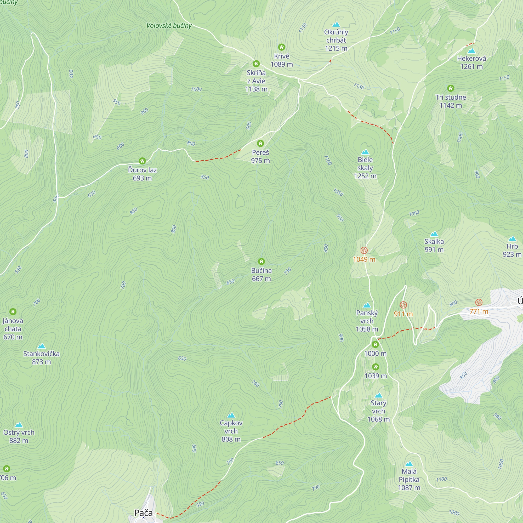 Bučina map