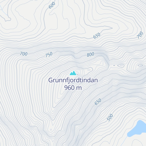 Map of Grunnfjordtindan