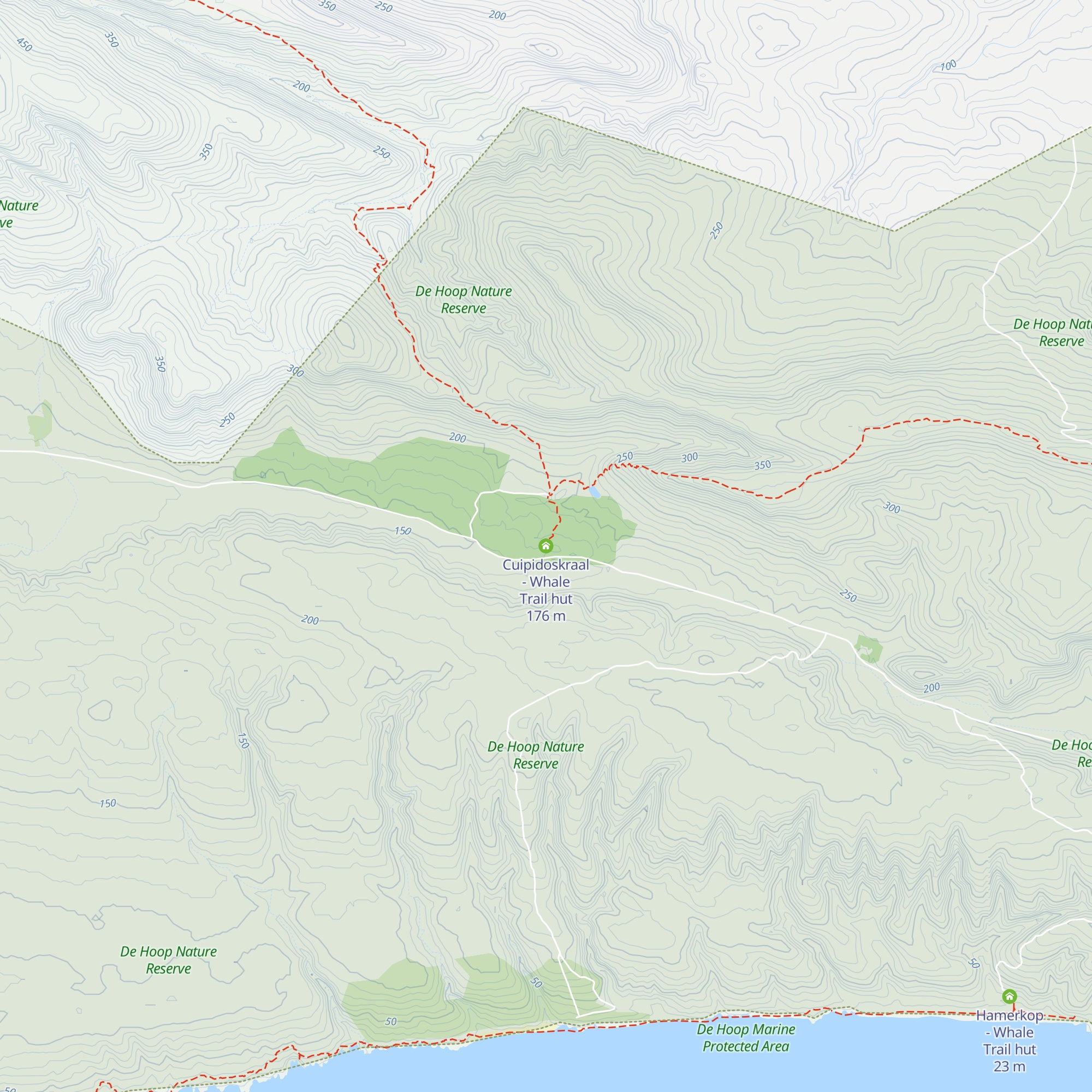 Cuipidoskraal - Whale Trail hut map