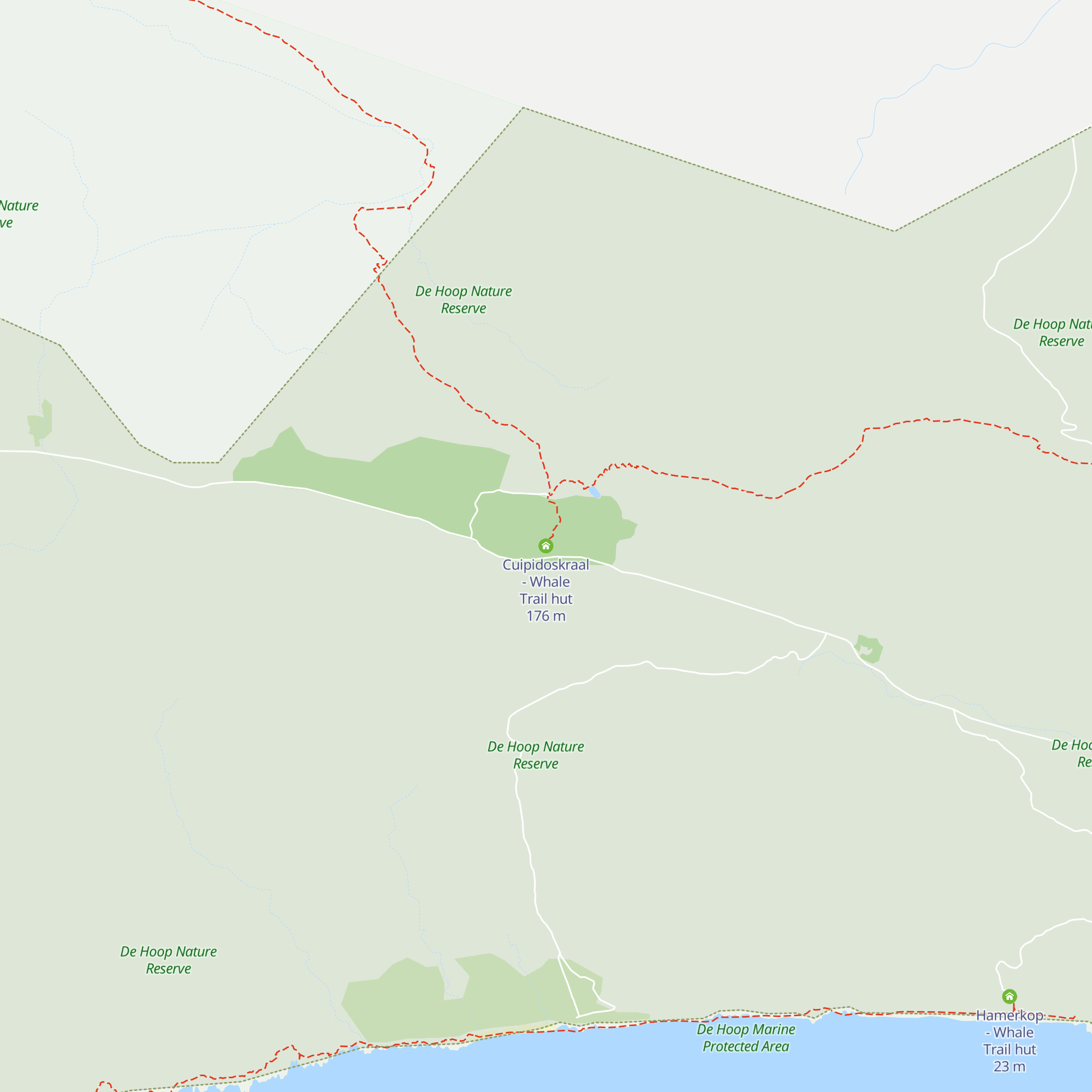 Cuipidoskraal - Whale Trail hut map