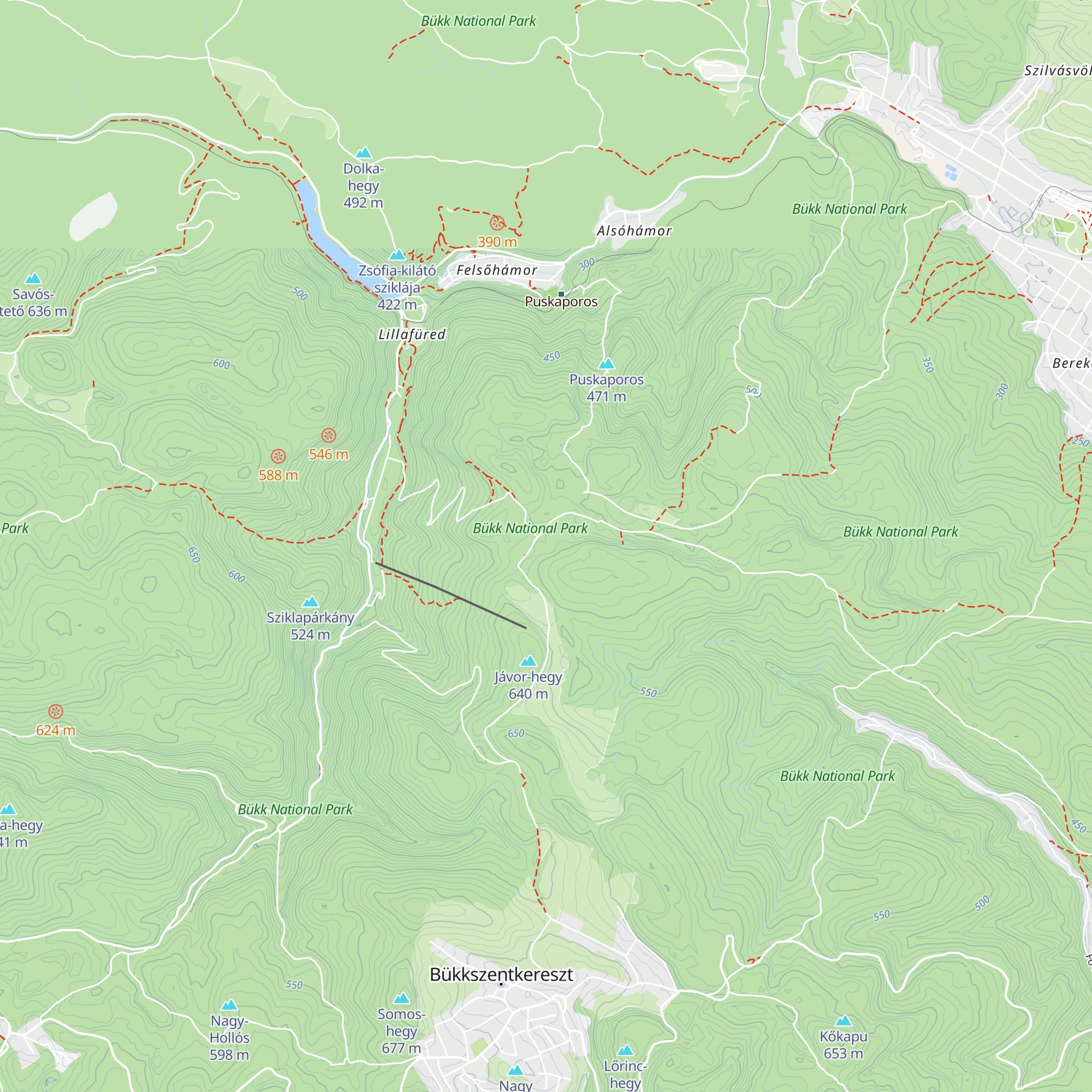 Fehérkőlápai turistaház map