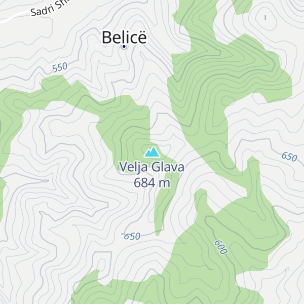 Map of Velja Glava
