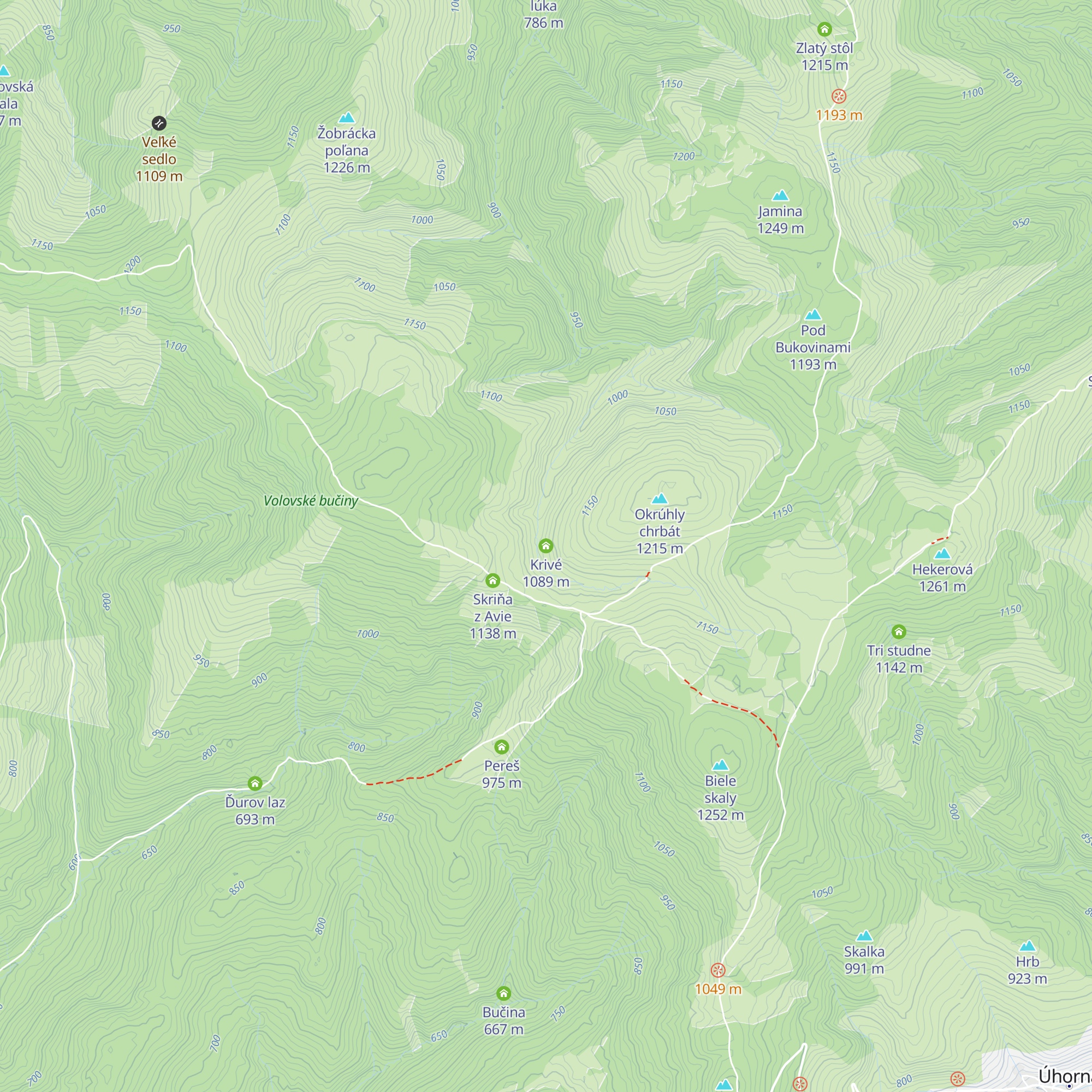 Krivé map
