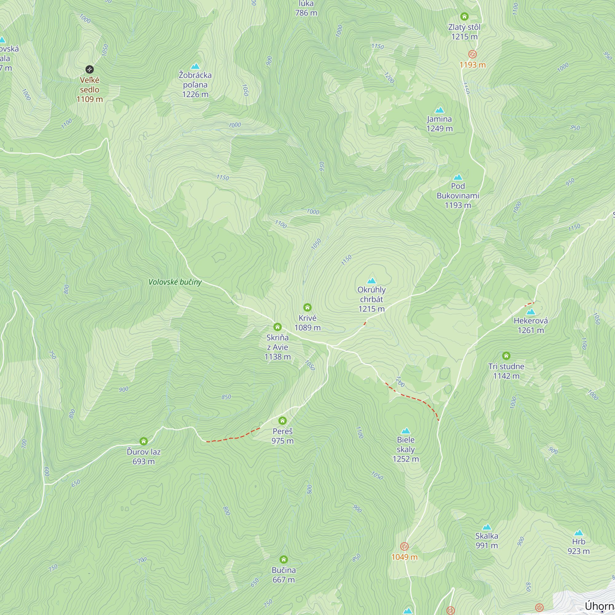 Krivé map