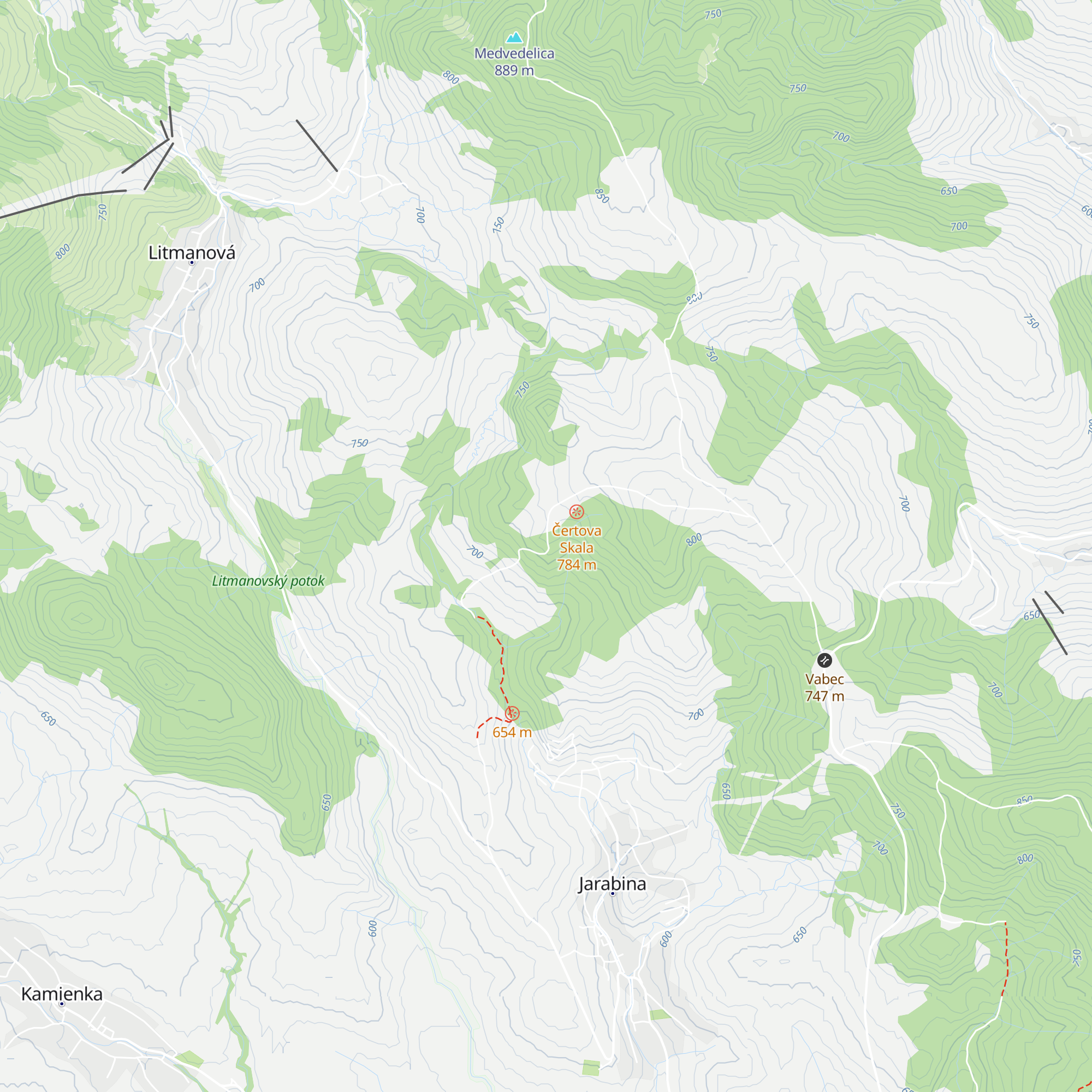 kaplnka v Háji map