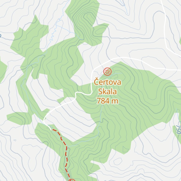 Map of kaplnka v Háji