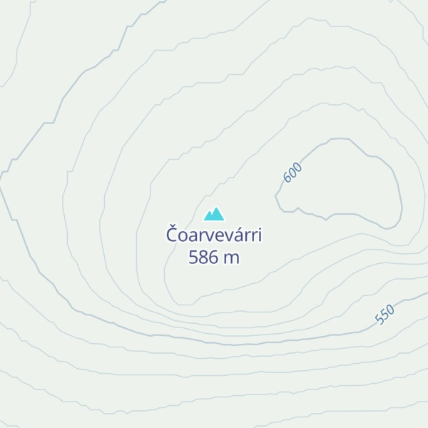 Map of Čoarvevárri
