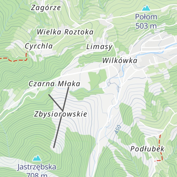 Map of Karczma Nad Potokiem