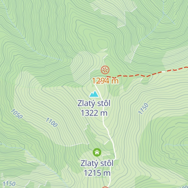 Map of Zlatý stôl