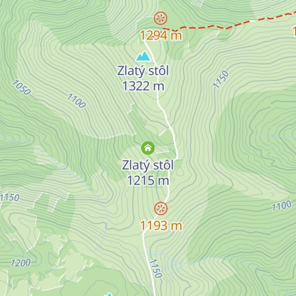 Map of Zlatý stôl