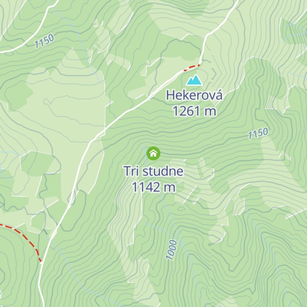 Map of Tri studne