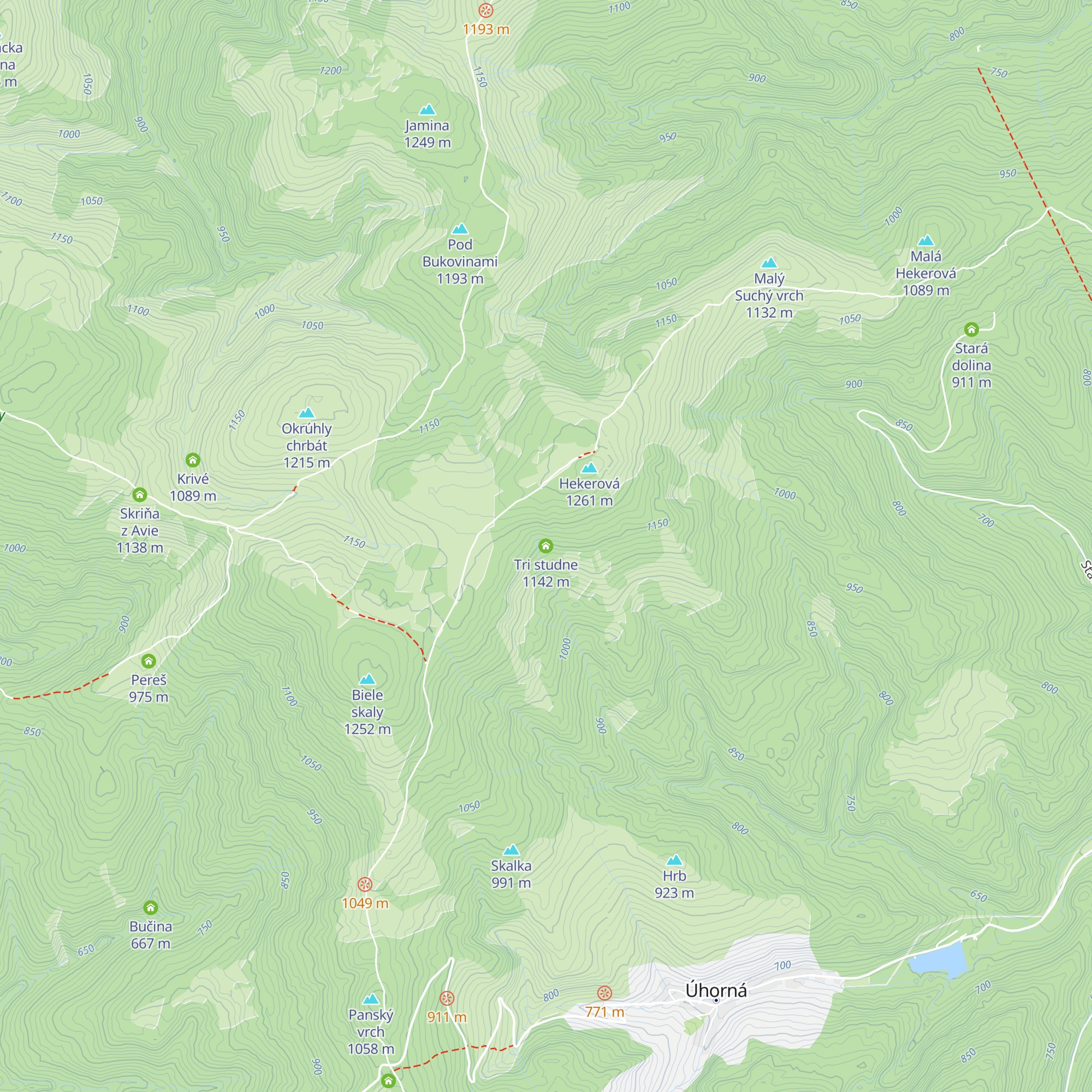 Tri studne map
