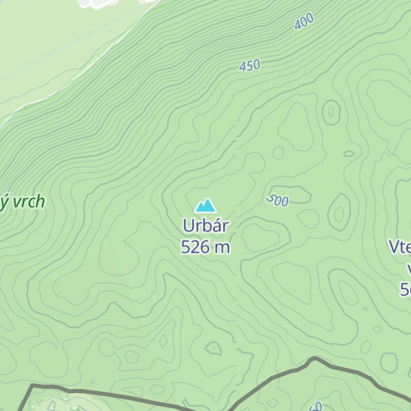 Map of Urbár