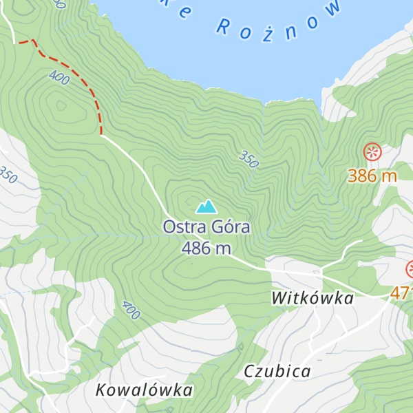 Map of Ostra Góra