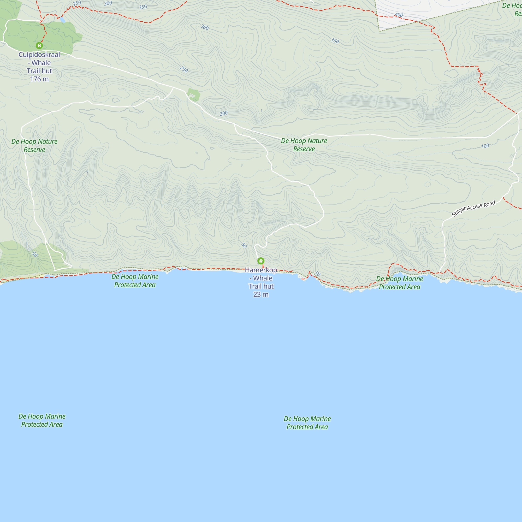 Hamerkop - Whale Trail hut map