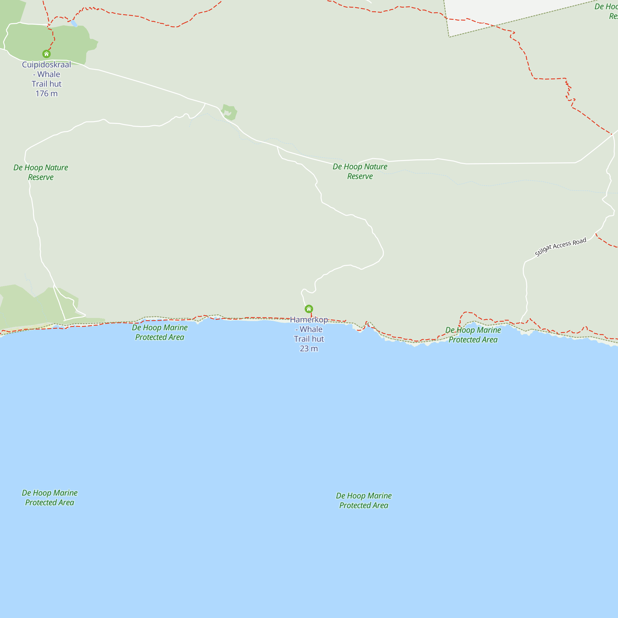 Hamerkop - Whale Trail hut map