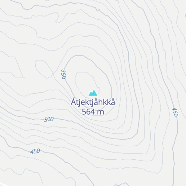 Map of Átjektjåhkkå