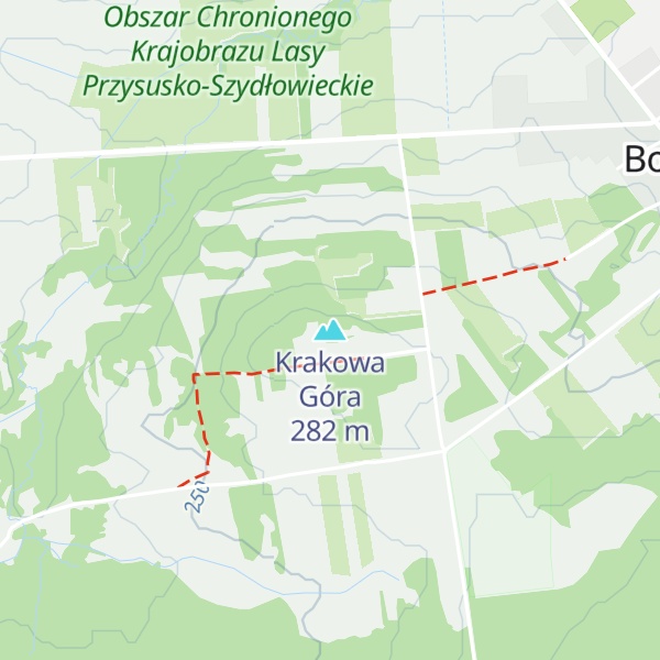 Map of Krakowa Góra