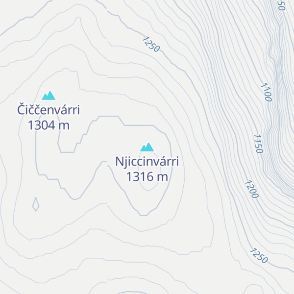 Map of Njiccinvárri