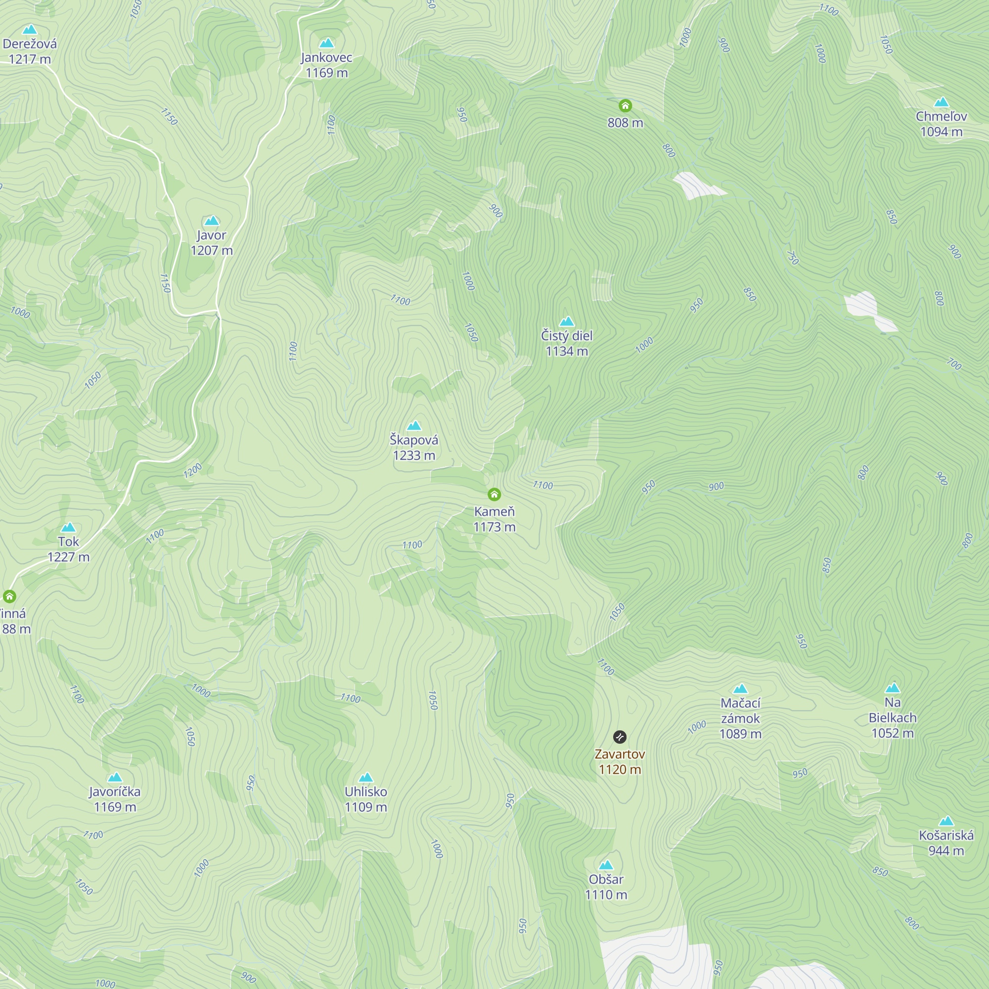 Kameň map