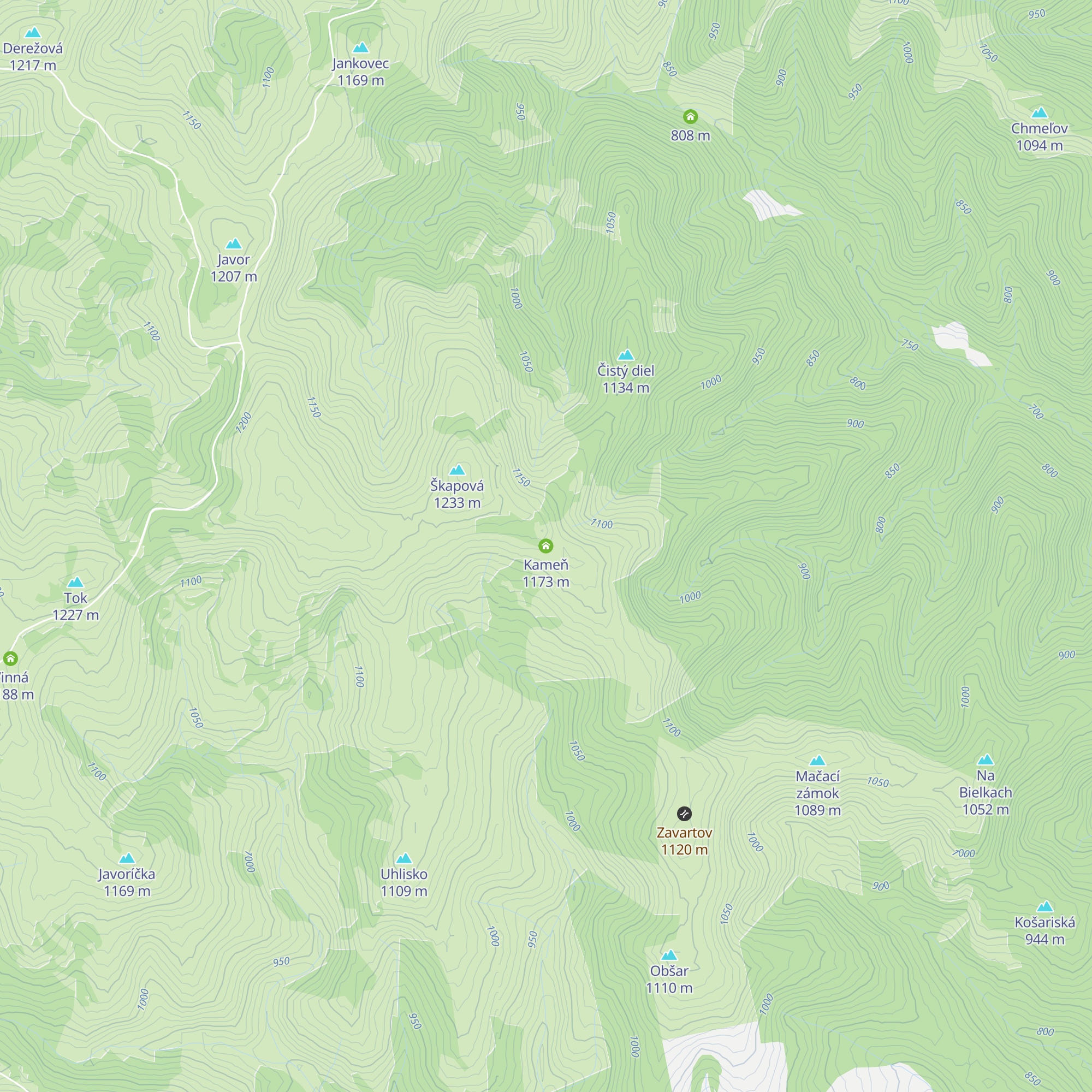 Kameň map