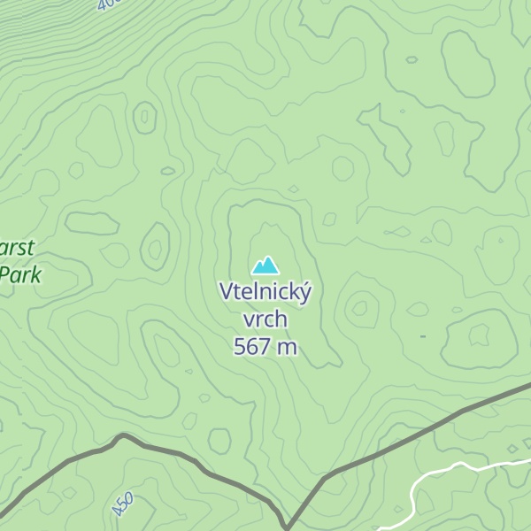 Map of Vtelnický vrch