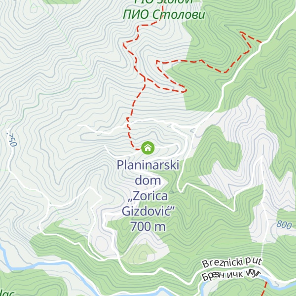 Map of Planinarski dom „Zorica Gizdović”