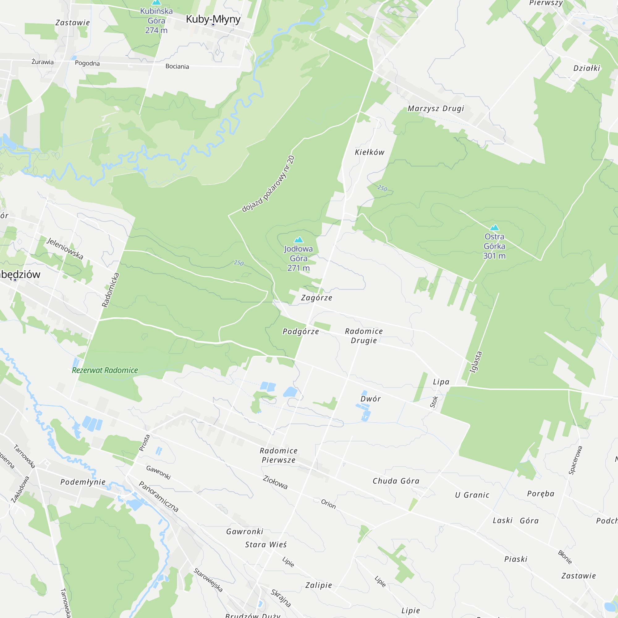 Chata Pod Lasem map