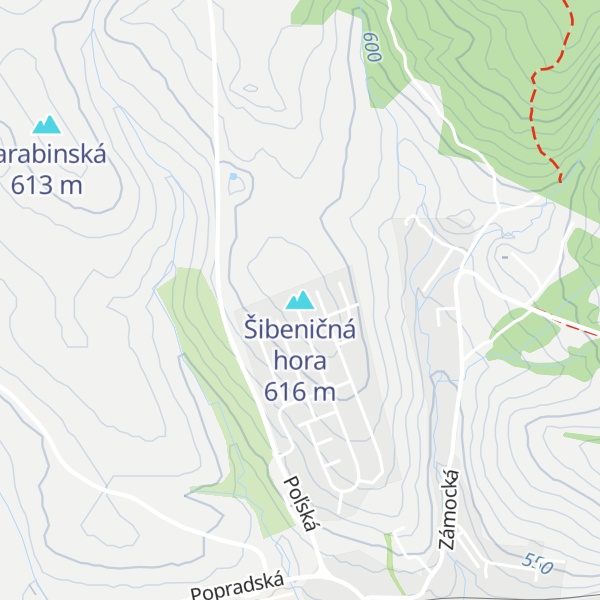 Map of Šibeničná hora