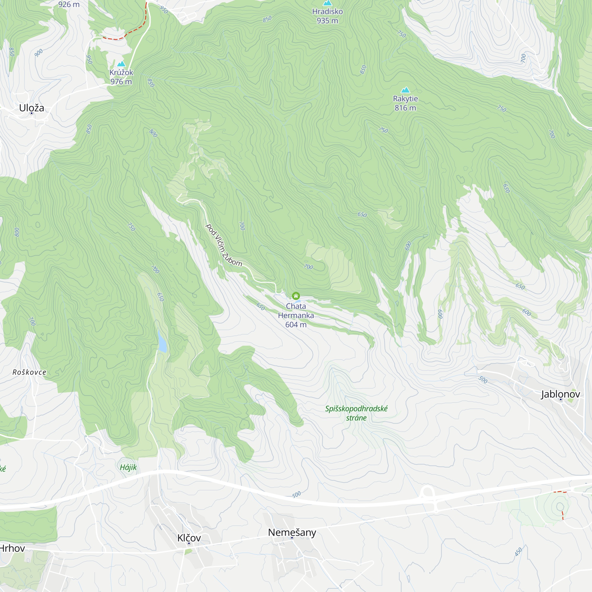 Chata Hermanka map