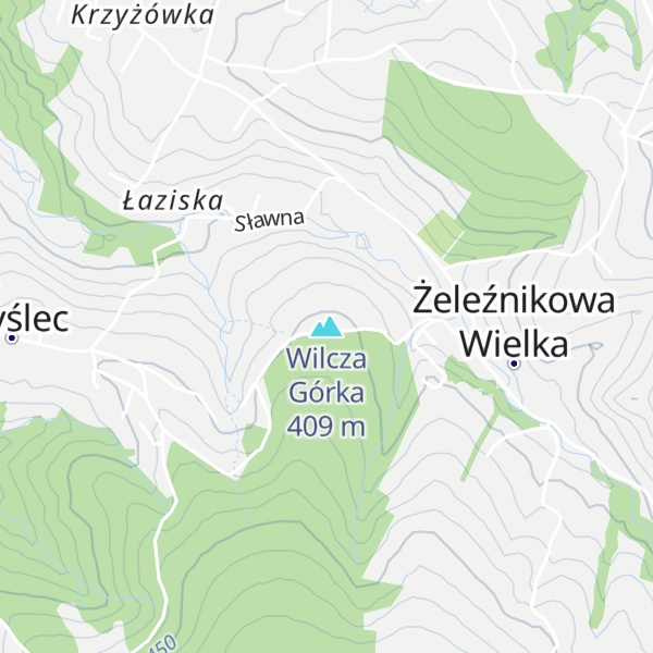 Map of Wilcza Górka