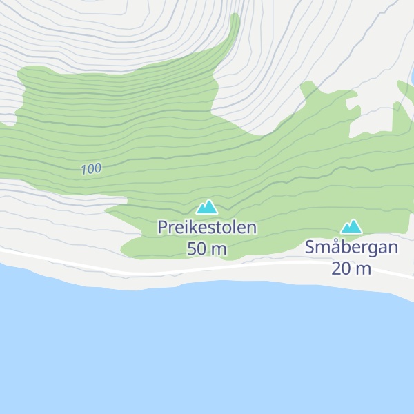 Map of Preikestolen