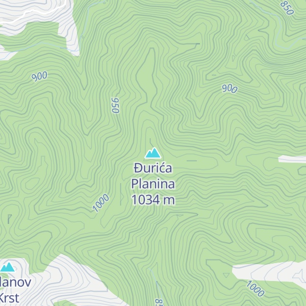 Map of Ðurića Planina